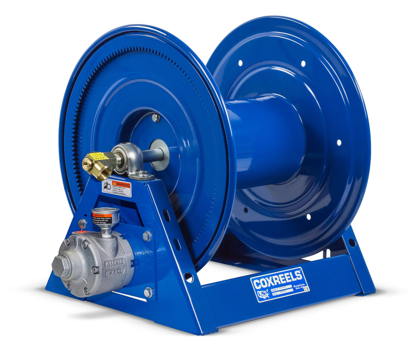 1125-4-450-A by Coxreels | 1125 Series | 3,000 PSI Motor Driven Hose Reel | #4 Gast Air Motor | 1/2" Hose ID, 1/2" FNPT Inlet | Steel | 450ft Capacity, Hose Not Included