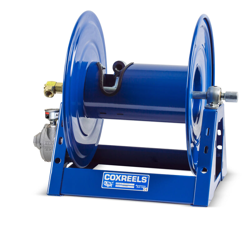 1125-4-325-AB by Coxreels | 1125 Series | 3,000 PSI Motor Driven Hose Reel | #6 Gast Air Motor | 1/2" Hose ID, 1/2" FNPT Inlet | Steel | 325ft Capacity, Hose Not Included