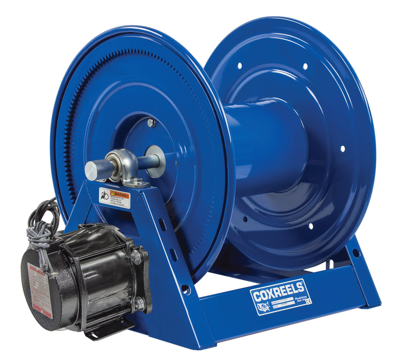 1125-4-325-ED-BYXX by Coxreels | Storage Series | Motor Driven Hose Storage Reel | 12V DC 1/2 HP Explosion Proof Electric Motor | 18" Drum Width | Steel | Hose Not Included
