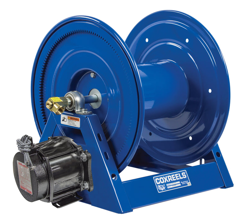 1125-5-100-EJ by Coxreels | 1125 Series | 3,000 PSI Motor Driven Hose Reel | 230V AC 1/2 HP Explosion Proof Electric Motor | 3/4" Hose ID, 3/4" FNPT Inlet | Steel | 100ft Capacity, Hose Not Included