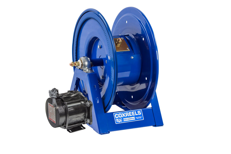 1125WCL-6-EA by Coxreels | 1125WCL Series | Motor Driven Welding Cable Reel | 115V AC 1/2 HP Explosion Proof Electric Motor | #2, #1, #1/0 or #2/0 Cable, 450A | Steel | 300/250/200/150ft Capacity, Cable Not Included