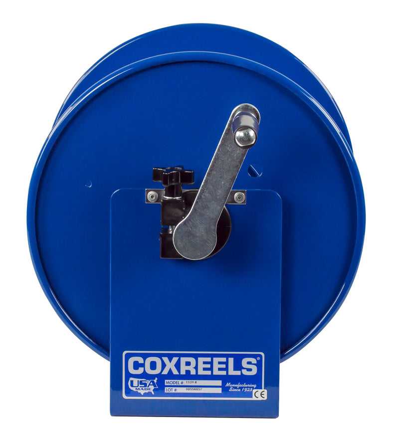 112Y-8 by Coxreels | 112Y Series | Hand Crank Cord Storage Reel | 8/3 or 10/3 or 12/3 or 16/3 Cord | Steel | 80/135/300ft Capacity, Cord Not Included