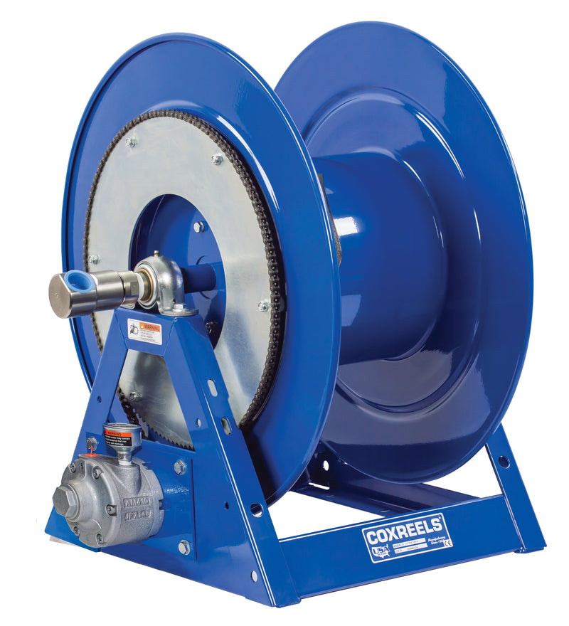 1175-6-150-A by Coxreels | 1175 Series | 3,000 PSI Motor Driven Hose Reel | #4 Gast Air Motor | 1" Hose ID, 1" FNPT Inlet | Steel | 150ft Capacity, Hose Not Included
