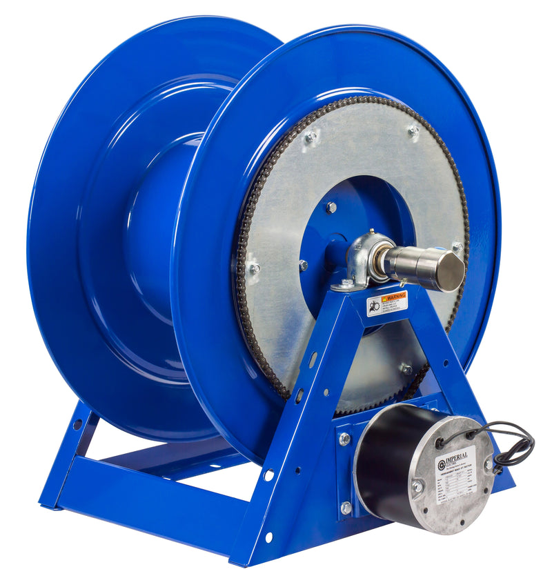 1175-6-150-E by Coxreels | 1175 Series | 3,000 PSI Motor Driven Hose Reel | 12V DC 1/3 HP Electric Motor | 1" Hose ID, 1" FNPT Inlet | Steel | 150ft Capacity, Hose Not Included