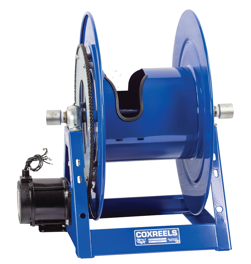 1175-6-200-EA-BYXX by Coxreels | Storage Series | Motor Driven Hose Storage Reel | 115V AC 1/2 HP Explosion Proof Electric Motor | 20" Drum Width | Steel | Hose Not Included