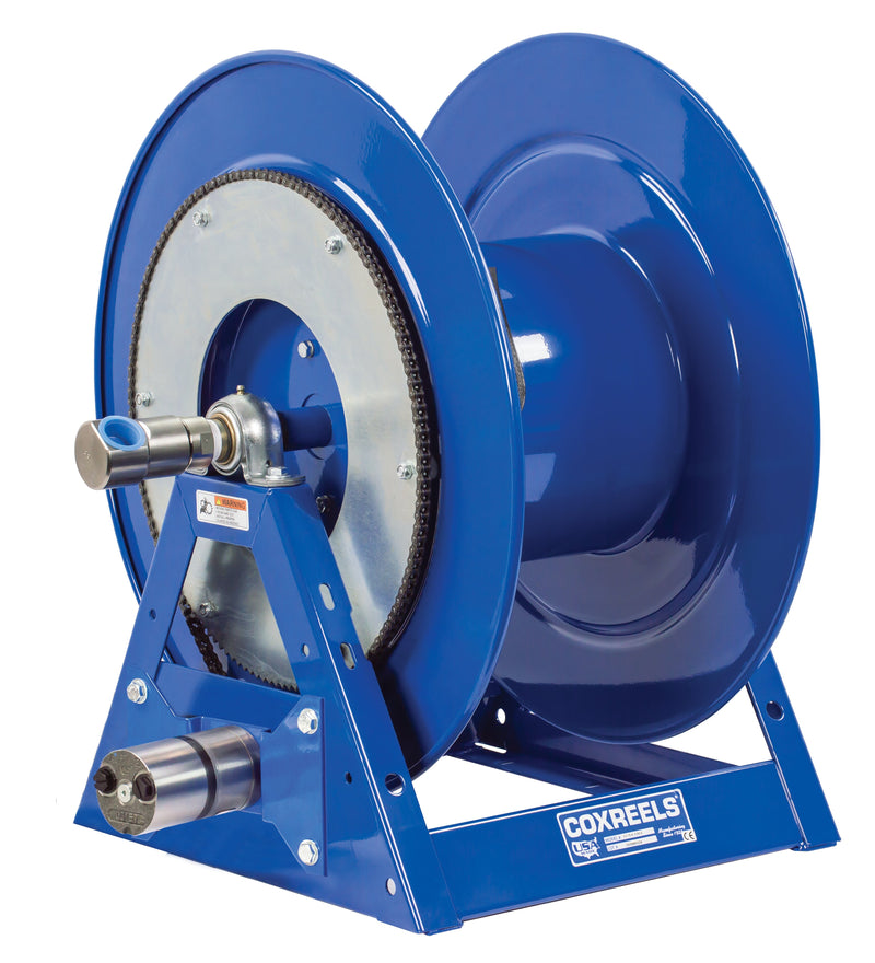 1175-6-50-H by Coxreels | 1175 Series | 3,000 PSI Motor Driven Hose Reel for Hydraulic Oil | Hydraulic Motor | 1" Hose ID, 1" FNPT Inlet | Steel | 50ft Capacity, Hose Not Included