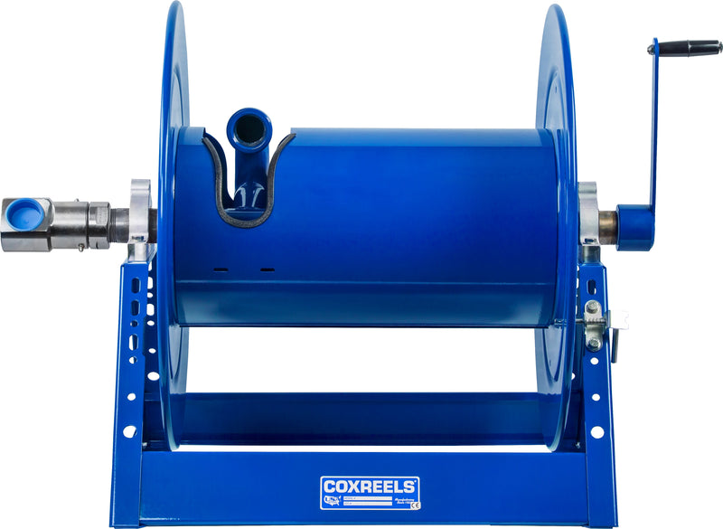 1185-3324-BUXX by Coxreels | 1185-BUXX Series | 3,000 PSI Hand Crank Hose Reel | 1-1/2" Hose ID, 1-1/2" FNPT Inlet | Steel | 175ft Capacity, Hose Not Included