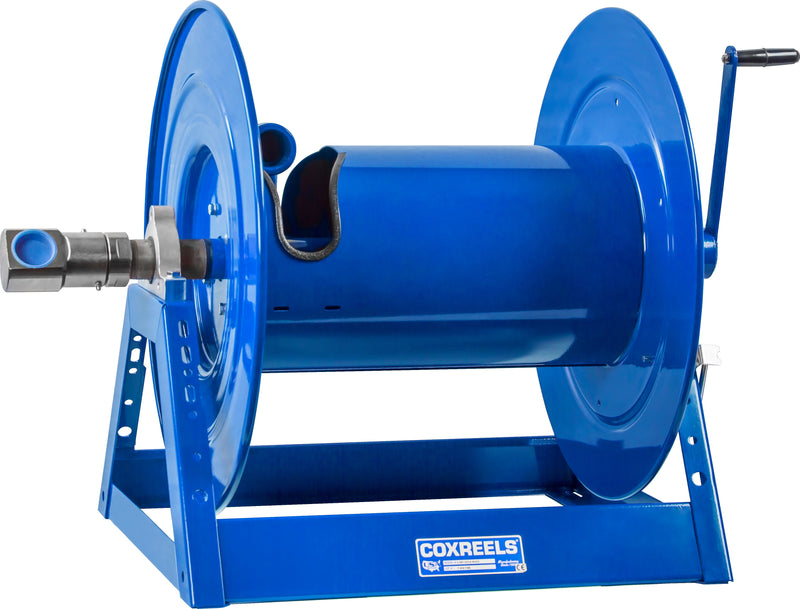1185-3324-BUXX by Coxreels | 1185-BUXX Series | 3,000 PSI Hand Crank Hose Reel | 1-1/2" Hose ID, 1-1/2" FNPT Inlet | Steel | 175ft Capacity, Hose Not Included