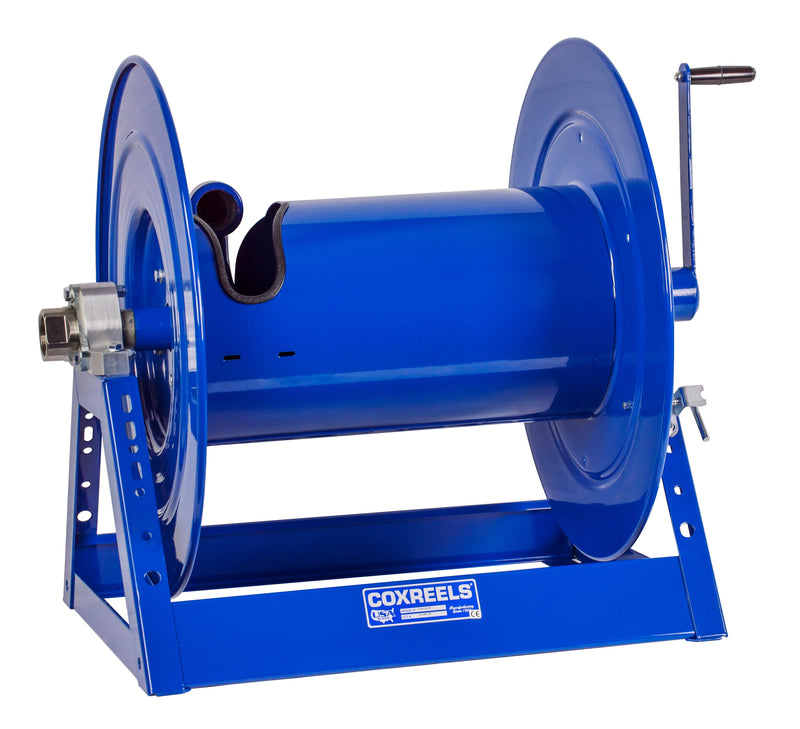 1185-2024 by Coxreels | 1185 Series | 1,500 PSI Hand Crank Hose Reel | 1-1/2" Hose ID, 1-1/2" FNPT Inlet | Steel | 100ft Capacity, Hose Not Included