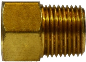 12055 by Midland | Inverted Flare Fitting | Male Adapter | 5/16" Female Inverted Flare x 3/8" Male NPTF | Straight | Brass