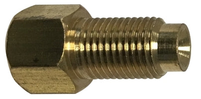 12205 (12-205) by Midland | Metric Hydraulic Brake Fitting | Female x Male Adapter | 3/16" Tube OD Female Thread x M10 x 1.0 Inverted Male Thread | Straight | Brass