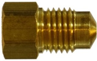 12337 (12-337) by Midland | Metric Hydraulic Brake Fitting | Adapter Standard to Metric Bubble | 3/16" Female Inverted Flare Seat x 10x1.25 Male Metric Bubble Flare | Straight | Brass