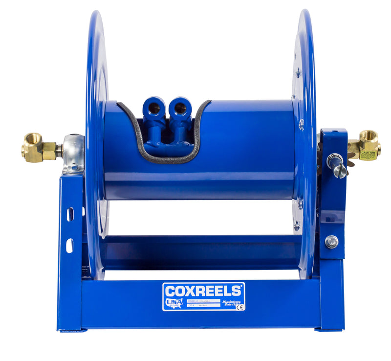 1275-4-50-C by Coxreels | 1275 Series | 3,000 PSI Dual Hose Hand Crank Hose Reel | 1/2" Hose ID, 1/2" FNPT Inlet | Steel | 50ft Capacity, Hose Not Included
