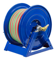 1275WT-3-250-C by Coxreels | 1275W Series | 200 PSI Dual Hose Hand Crank Hose Reel for Oxy-Fuel Welding (T-Grade) | 3/8" Hose ID, 3/8" FNPT Inlet x 3/8" MNPT Hose End | Steel | 250ft Neoprene Hose Included