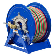 1275W-3-250-C by Coxreels | 1275W Series | 200 PSI Dual Hose Hand Crank Hose Reel for Oxy-Fuel Welding (T-Grade) | 3/8" Hose ID, 3/8" FNPT Inlet x 3/8" MNPT Hose End | Steel | 250ft EPDM Hose Included