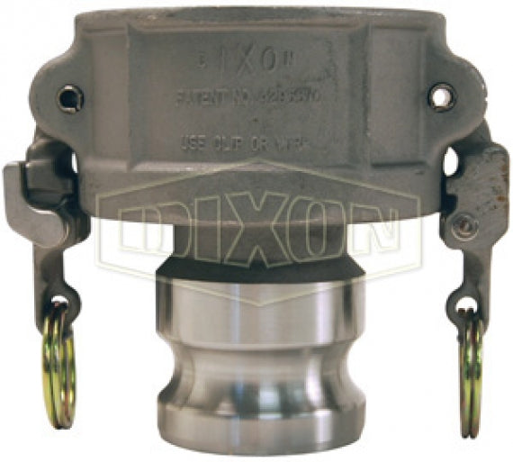 RDA6040EZ by Dixon Valve | EZ Boss-Lock Cam & Groove Reducer (Jump Size) | Type DA | 6" Coupler x 4" Adapter | 316 Stainless Steel