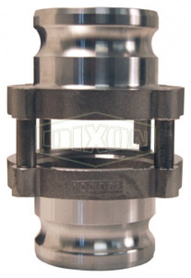 3534AA by Dixon Valve | Cam & Groove In-Line Sight Glass | 3" Adapter x 4" Adapter | Aluminum