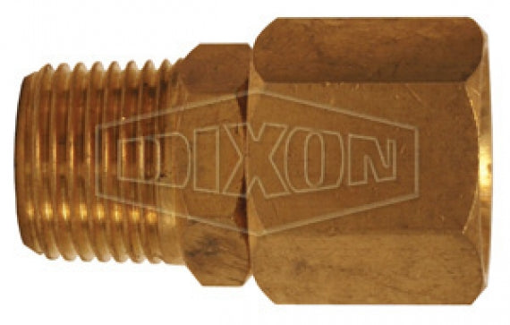 D366R by Dixon Valve | Pneumatic In-Line Swivel | 3/8" Male NPT x 3/8" Female NPT | 150 PSI | Brass