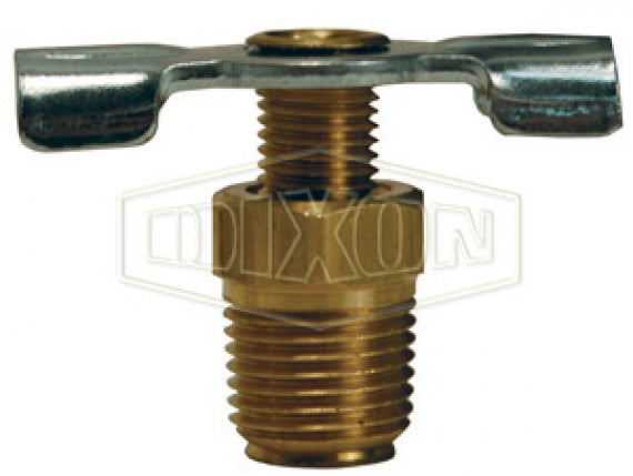 D02 by Dixon Valve | External Drain Cock | 1/8" Male NPT | Brass