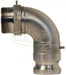 200F-90SS by Dixon Valve | Cam & Groove Adapter | 90° Elbow | Type F | 2" Adapter x 2" Male NPT | 316 Stainless Steel