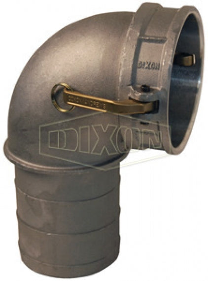 150C-90AL by Dixon Valve | Cam & Groove Coupler | 90° Elbow | Type C | 1-1/2" Coupler x 1-1/2" Hose Shank | Aluminum