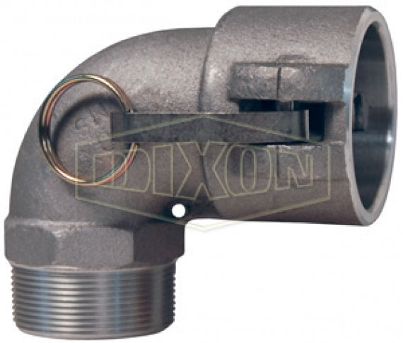 200B-90AL by Dixon Valve | Cam & Groove Coupler | 90° Elbow | Type B | 2" Coupler x 2" Male NPT | Aluminum