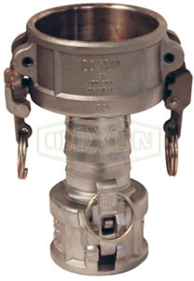 RDD2030EZ by Dixon Valve | Boss-Lock Cam & Groove Spool Reducer (Jump Size) Coupler | Type DD | 2" Coupler x 3" Coupler | 316 Stainless Steel