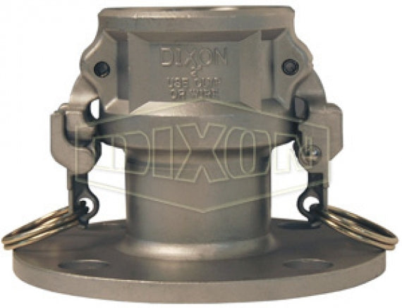 RDL150EZ by Dixon Valve | EZ Boss-Lock Cam & Groove Flange Adapter | 1-1/2" Coupler x 150# Flange | 11/16" Flange Thickness | 316 Stainless Steel
