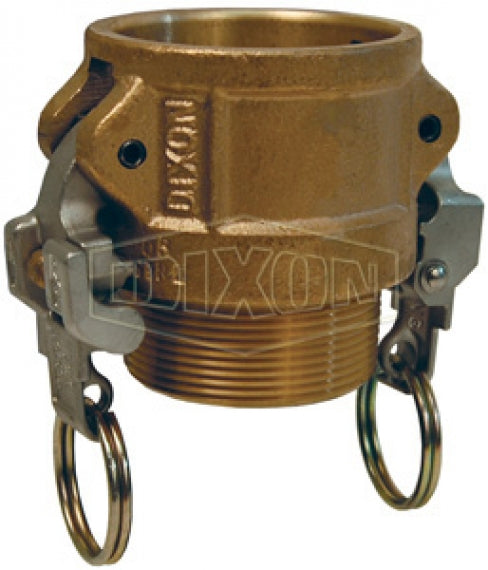 BB100EZ by Dixon Valve | EZ Boss-Lock Cam & Groove Coupler | Type B | 1" Coupler x 1" Male NPT | Brass