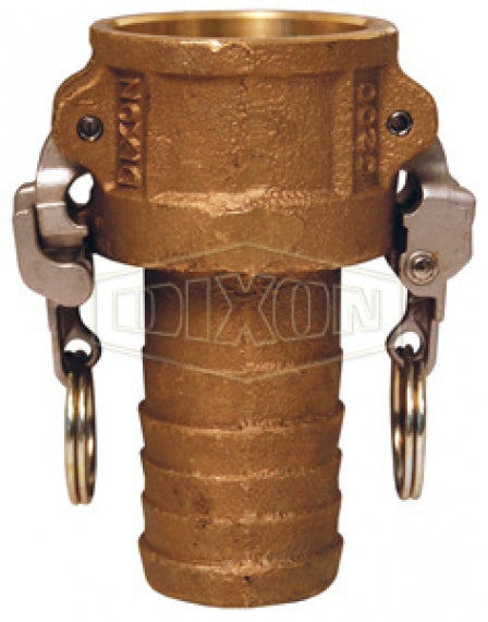 BC075EZ by Dixon Valve | EZ Boss-Lock Cam & Groove Coupler | Type C | 3/4" Coupler x 3/4" Hose Shank | Brass