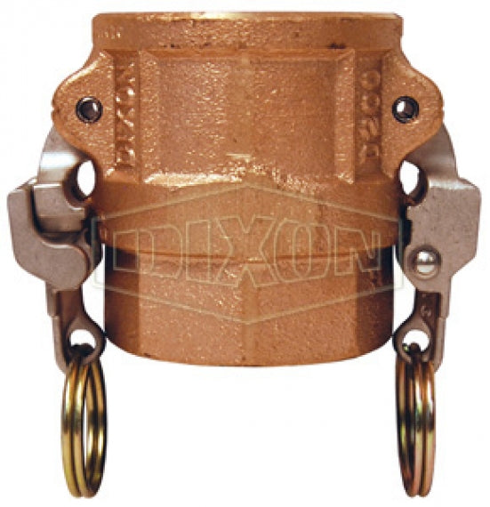 BD150EZ by Dixon Valve | EZ Boss-Lock Cam & Groove Coupler | Type D | 1-1/2" Coupler x 1-1/2" Female NPT | Brass