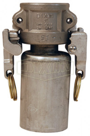 RC100EZ-70 by Dixon Valve | EZ Boss-Lock Cam & Groove Coupler | Type C | 1" Size | Hose OD Range: from 1-36/64" to 1-44/64" | with Swaged Ferrule | 316 Stainless Steel