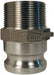 G250-F-SS by Dixon Valve | Global Cam & Groove Adapter | Type F | 2-1/2" Adapter x 2-1/2" Male NPT | 316 Investment Cast Stainless Steel