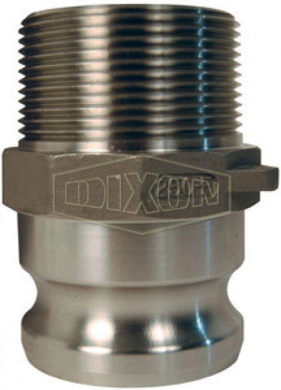 G150-F-SS by Dixon Valve | Global Cam & Groove Adapter | Type F | 1-1/2" Adapter x 1-1/2" Male NPT | 316 Investment Cast Stainless Steel