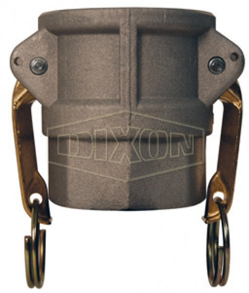 G150-DC-AL by Dixon Valve | Global Cam & Groove Dust Cap | Type DC | 1-1/2" Body Size | A380 Permanent Mold Aluminum (Brass Handles)