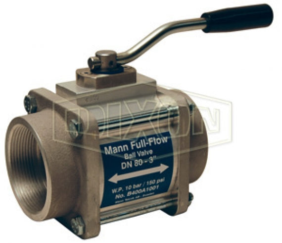 1WAYBV400 by Dixon Valve MannTek | Full Flow Ball Valve | One-Way | 4" Female NPT x 4" Female NPT | Aluminum