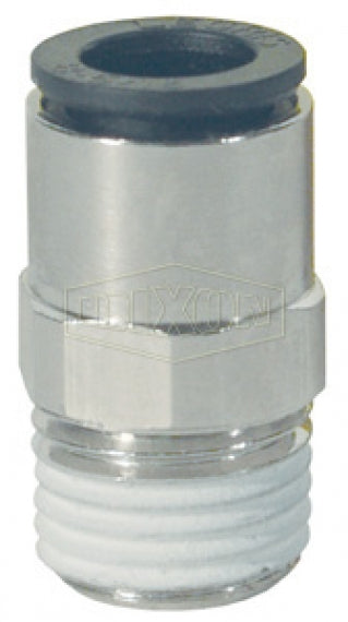31755613 Legris by Dixon | Nylon/Nickel-Plated Brass Push-In Fitting | Hybrid Male Connector | 1/4" Tube OD x 1/4" Male BSPT
