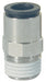 31755610 Legris by Dixon | Nylon/Nickel-Plated Brass Push-In Fitting | Hybrid Male Connector | 1/4" Tube OD x 1/8" Male BSPT