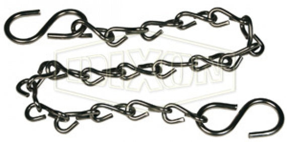 CH-SS-24 by Dixon Valve | Cam & Groove | Jack Chain with S-Hook | 24" Length | Stainless Steel