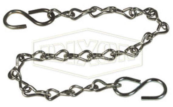CH-C-12 by Dixon Valve | Cam & Groove | Jack Chain with S-Hook | 12" Length | Carbon Steel