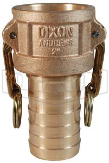250-C-BR by Dixon Valve | Cam & Groove Coupler | Type C | 2-1/2" Coupler x 2-1/2" Hose Shank | Brass