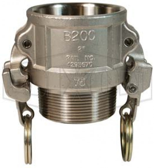 RB600EZ by Dixon Valve | EZ Boss-Lock Cam & Groove Coupler | Type B | 6" Coupler x 6" Male NPT | 316 Stainless Steel