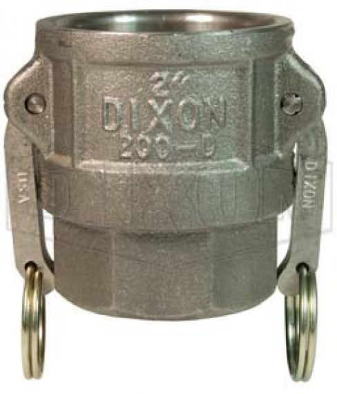 200-D-MI by Dixon Valve | Cam & Groove Coupler | Type D | 2" Coupler x 2" Female NPT | Unplated Malleable Iron
