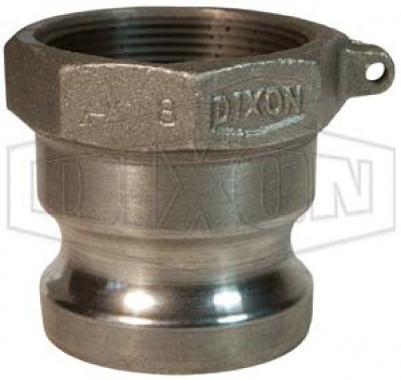 200-A-MI by Dixon Valve | Cam & Groove Adapter | Type A | 2" Adapter x 2" Female NPT | Unplated Malleable Iron