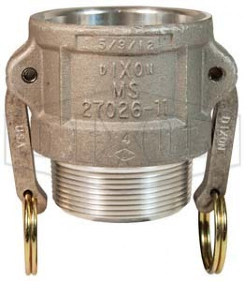 125-B-AL by Dixon Valve | Cam & Groove Coupler | Type B | 1-1/4" Coupler x 1-1/4" Male NPT | 356T6 Aluminum