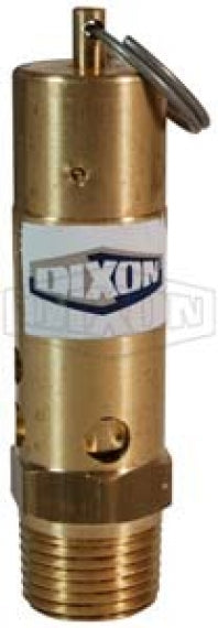 SV30HD by Dixon Valve | Safety Pop-Off Valve | Heavy Duty, High Capacity | Soft Seat | 1/2" Male NPT | 30 PSI Preset Pressure | 73 SCFM | Brass