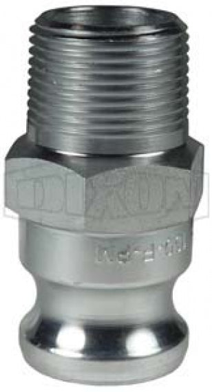 200-F-PM by Dixon Valve | Cam & Groove Adapter | Type F | 2" Adapter x 2" Male NPT | Plated Malleable Iron