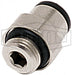 31010410 Dixon Valve Nickel-Plated Brass Metric Push-In Fitting - Male Connector - 4mm Tube OD x 1/8 BSPP Thread