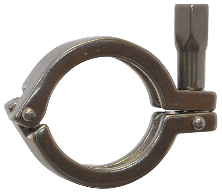 13MHHM400WNH Dixon Valve 304 Stainless Steel Single Pin Heavy Duty Sanitary Clamp with Hex Nut - 4" Tube OD