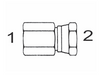 1405 4x6 by Couplamatic | Hydraulic Adapter | 1/4" Female NPTF x 3/8" Female NPSM